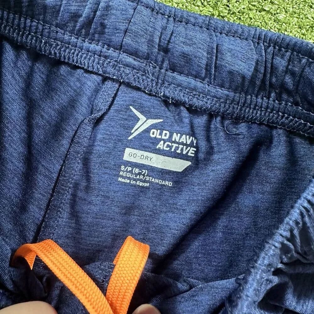 Old Navy Active Go-Dry Athletic Shorts Boys Size Small (6-7) Blue Orange